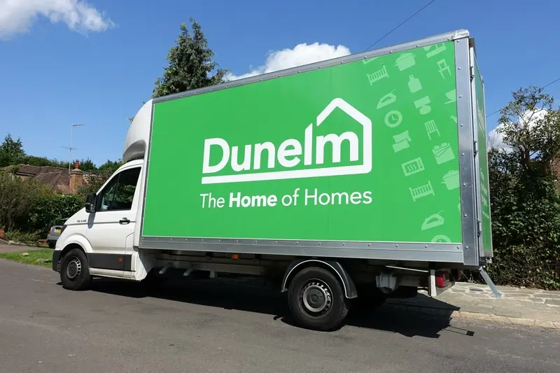 Dunelm van making deliveries