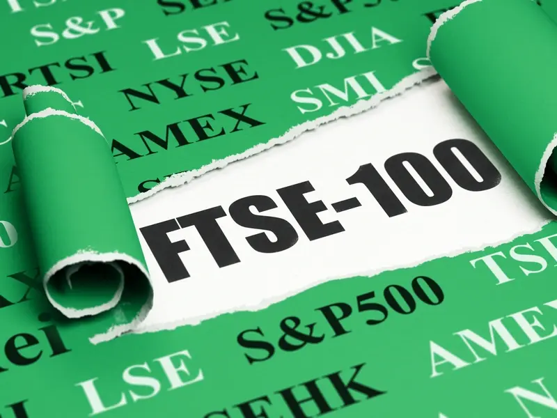 FTSE in the green concept