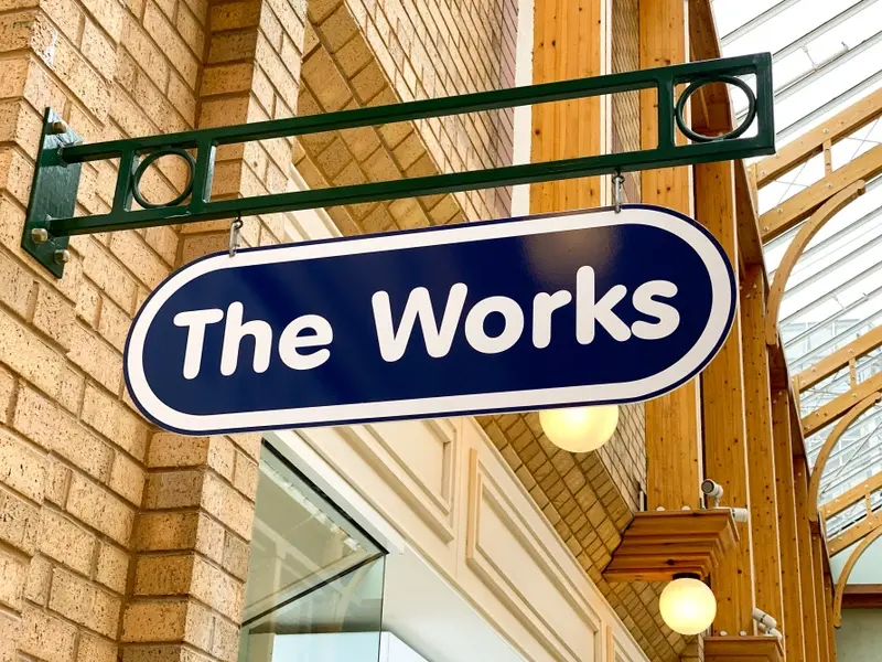The Works store sign