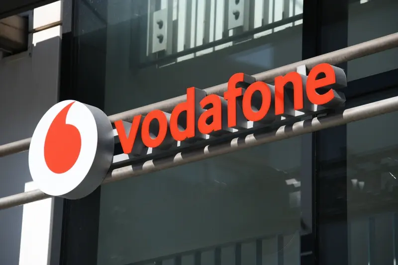 Vodafone sign on building