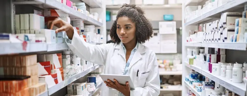 woman working in pharmacy