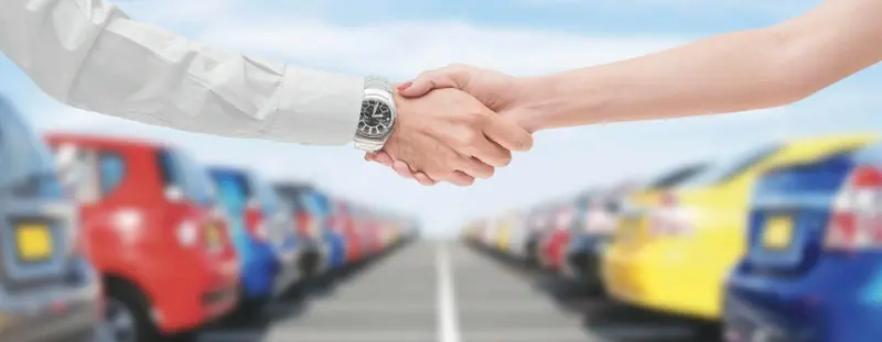 Hand shake, buying a car