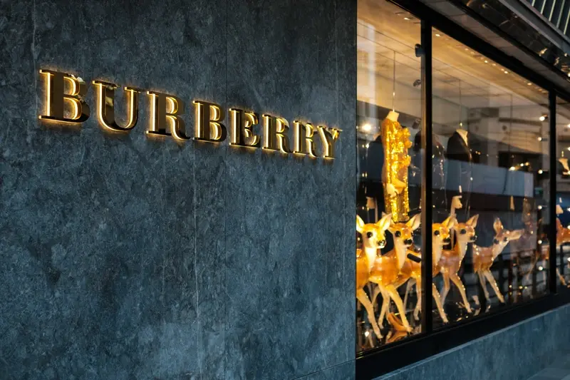 Burberry shopping window in Hong Kong