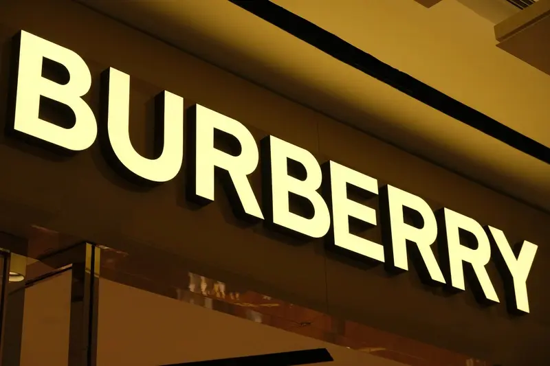 Burberry store front sign