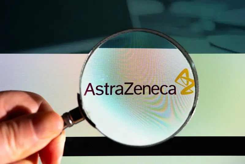 AstraZeneca brand on the computer screen