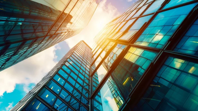 Skyscraper office buildings