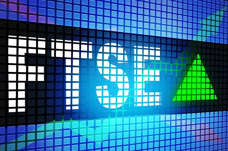 FTSE with green arrow up