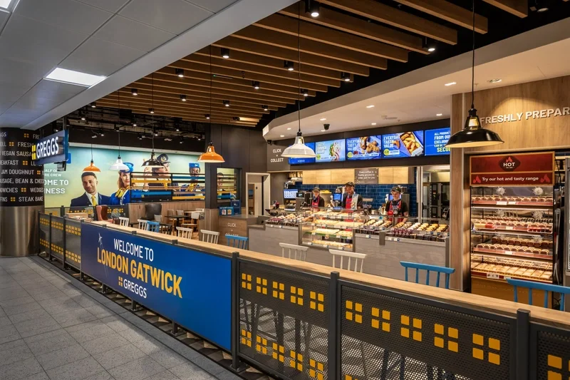 Greggs Gatwick store interior
