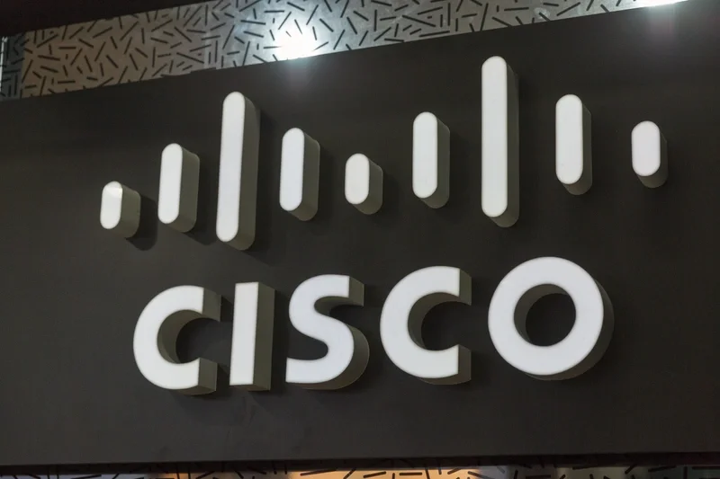 Cisco sign in black and white