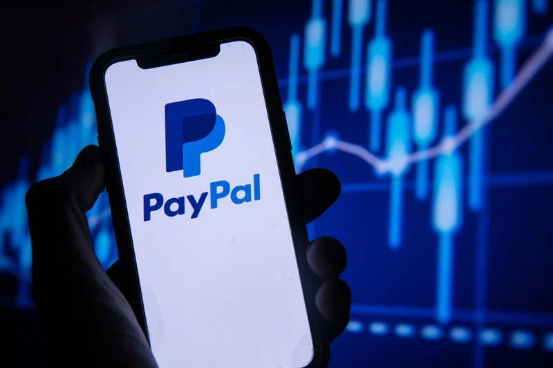 PayPal app against stock chart
