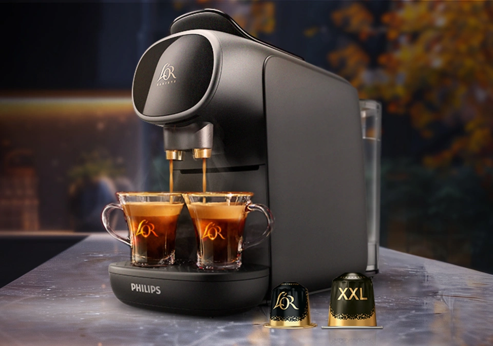 Get the L'OR BARISTA coffee machine with 100 capsules for only €120. 