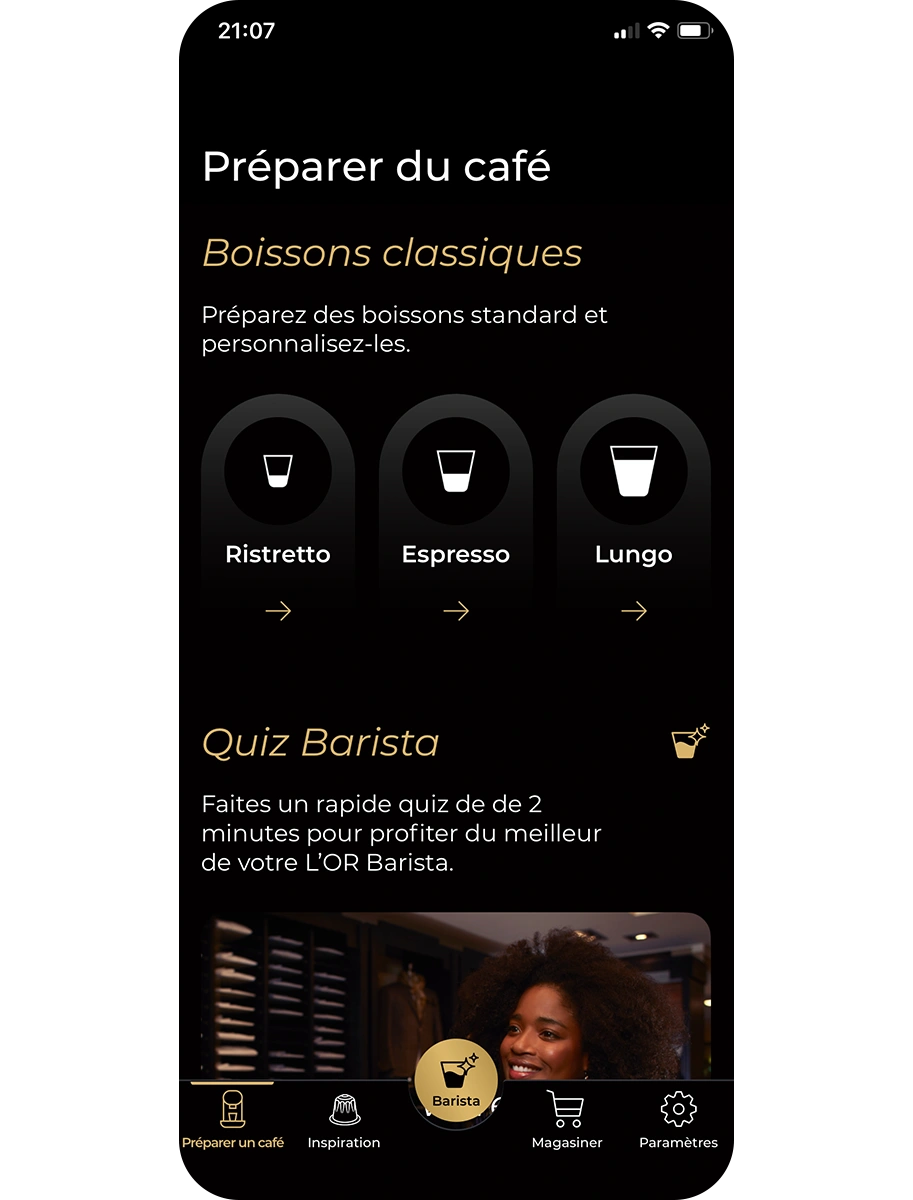 Révolutionnez votre routine café avec l'application L'OR 