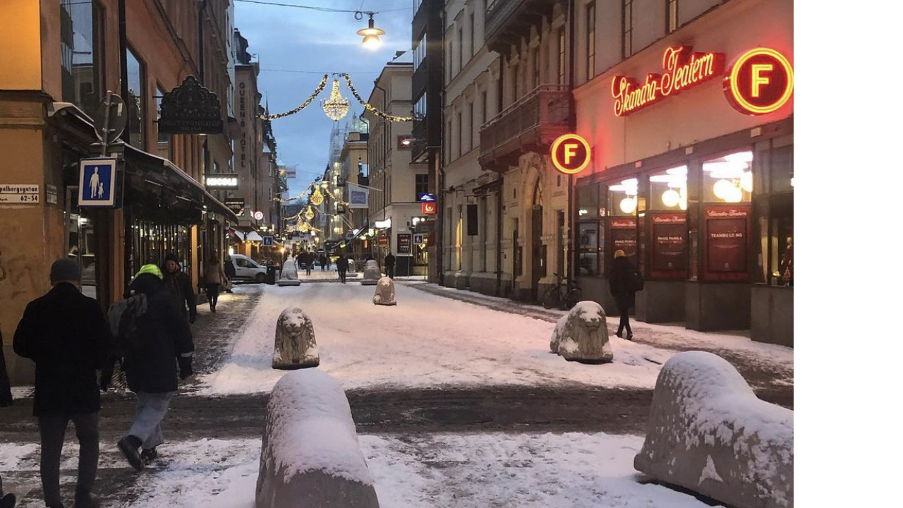 İsveç sokakları...