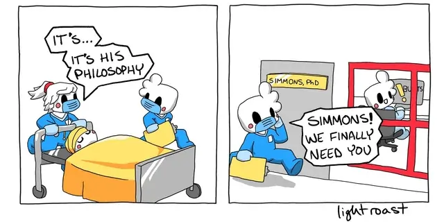 Panel 1: nullPanel 2: nullThis is the end of the comic.