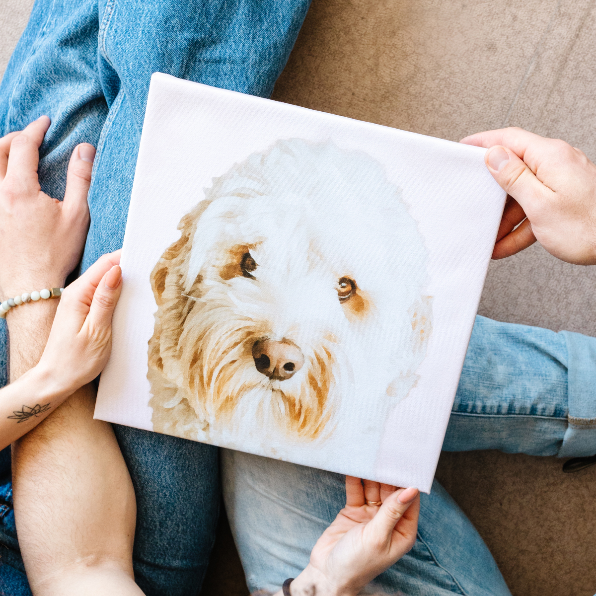 Pet portrait on canvas