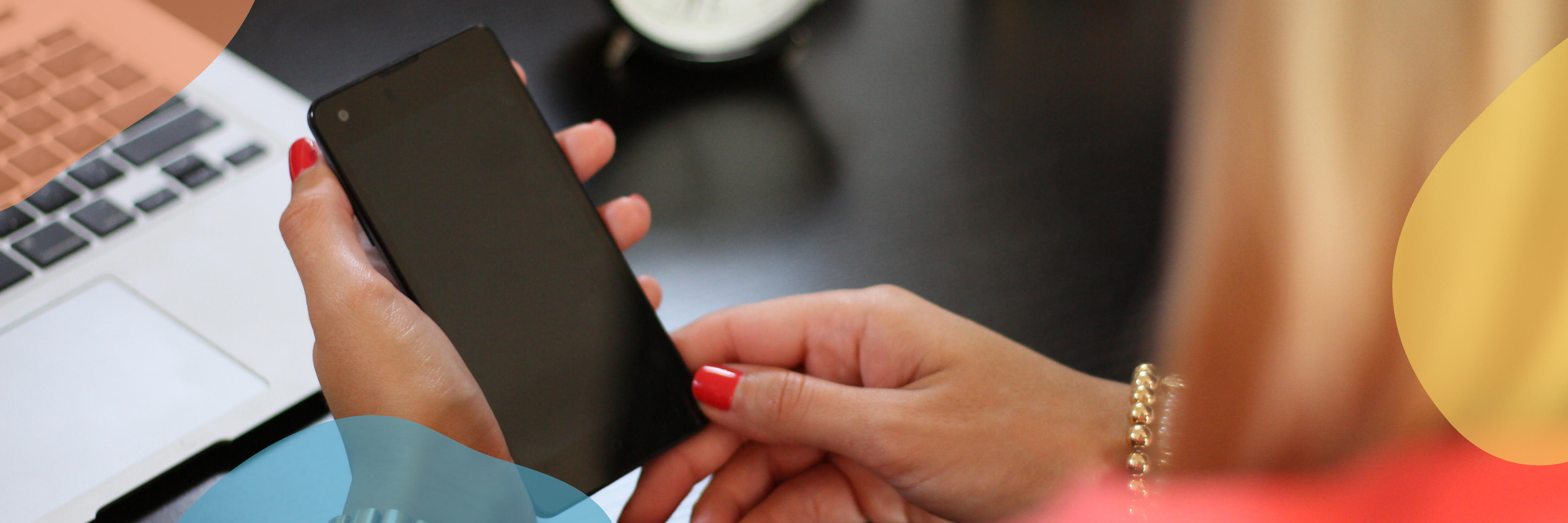 A smartphone in female's hand