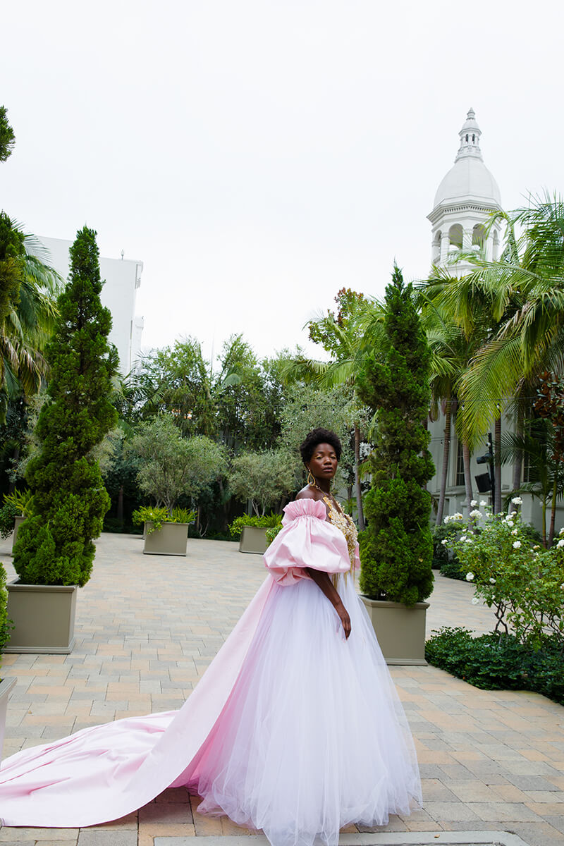 fashion photography in Vibiana Courtyard