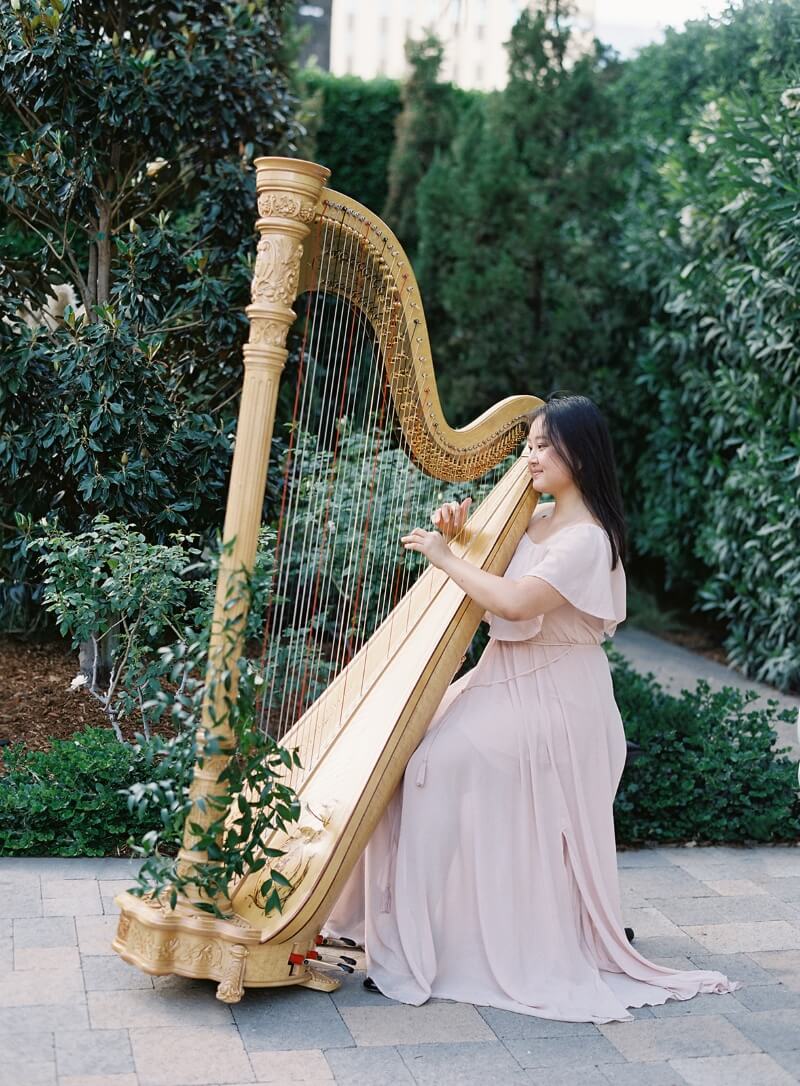 harp player at wedding