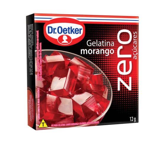 Gelatina Zero Morango Gelatinas Dr. Oetker