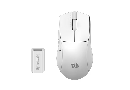Imagem do produto Mouse Gamer sem fio Redragon King Pro Lunar White - M916W-PRO-1K em Casas Bahia