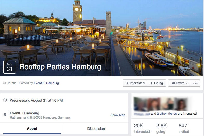 Das entsprechende Facebook Event von Event0 für Hamburg.