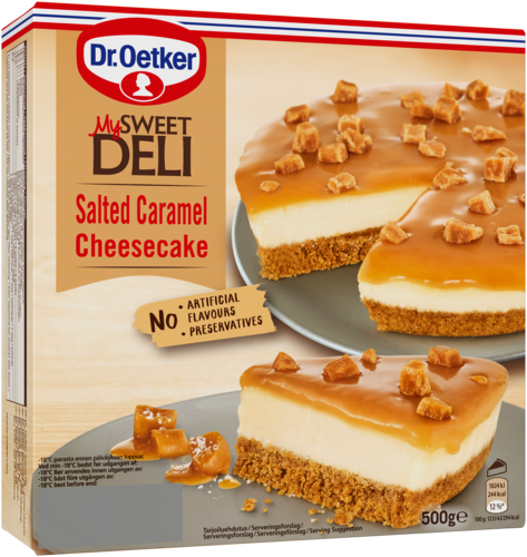 Salted Caramel Cheesecake 500 g - Tuotteet | Dr. Oetker