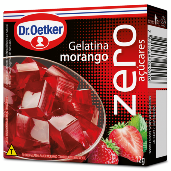 Gelatina Zero Morango Produtos