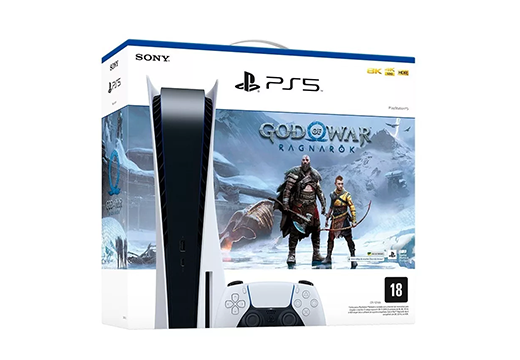 Imagem do produto Console PS5 (com leitor de disco) + Jogo God of War Ragnarok – Sony em Kabum