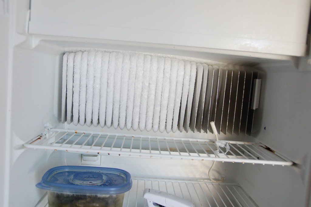 Frozen evaporator fins- refrigerator maintenance