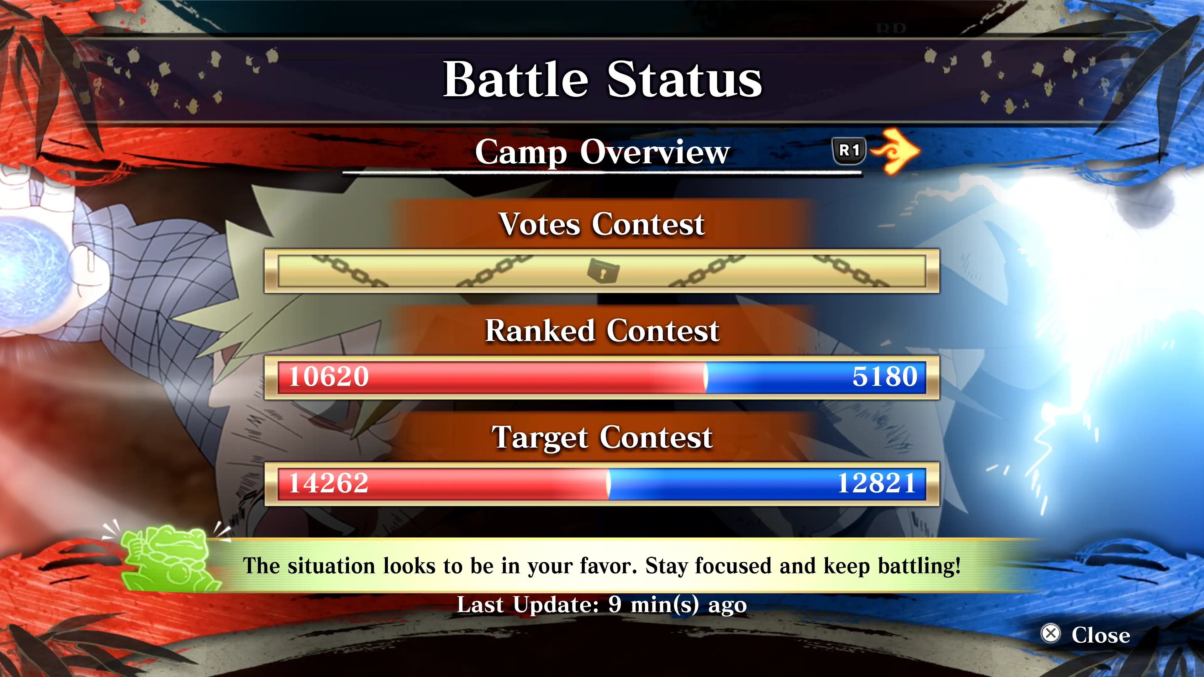 Battle Status Menu for Ninja Battle event