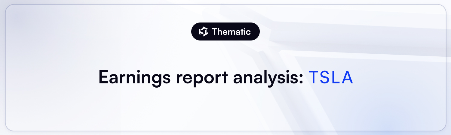 Earnings report analysis for Tesla, Inc. (TSLA)