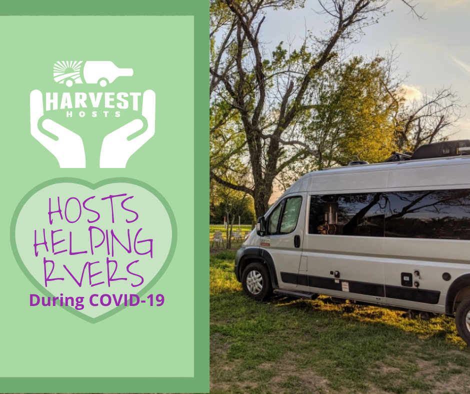 Harvest Hosts Helping RVers Travel Safely During COVID-19 Lockdowns