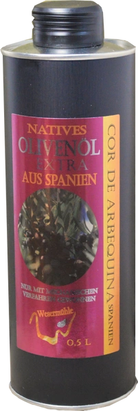 Bio Olivenöl extra nativ, Arbequina 500ml