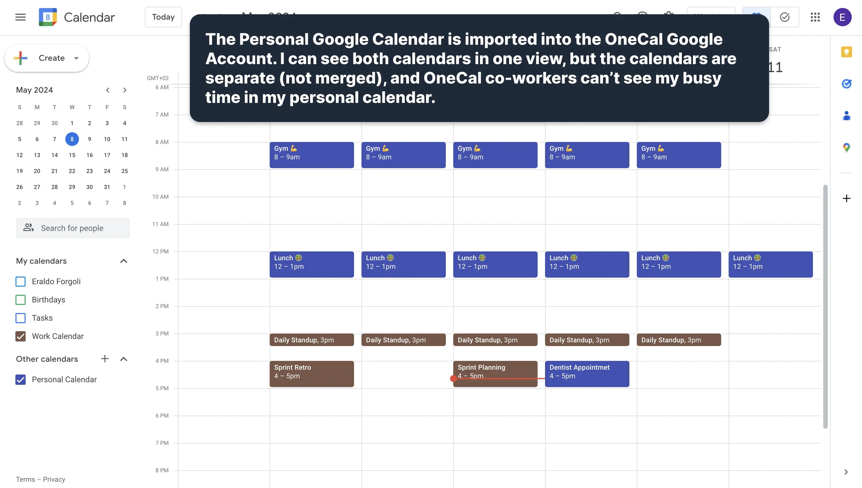 Google Calendar Import Template Example