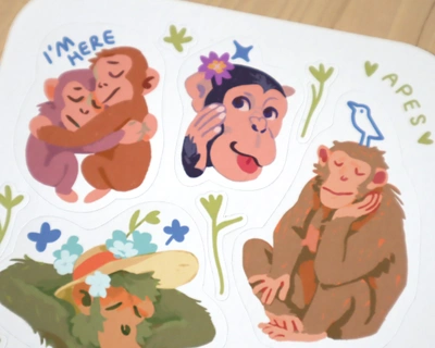 Stickers ❀ Chimpanzés