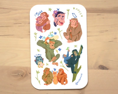 Stickers ❀ Chimpanzés