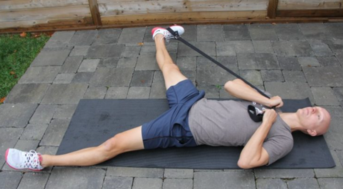 Use Yoga Strap for Hip Opening