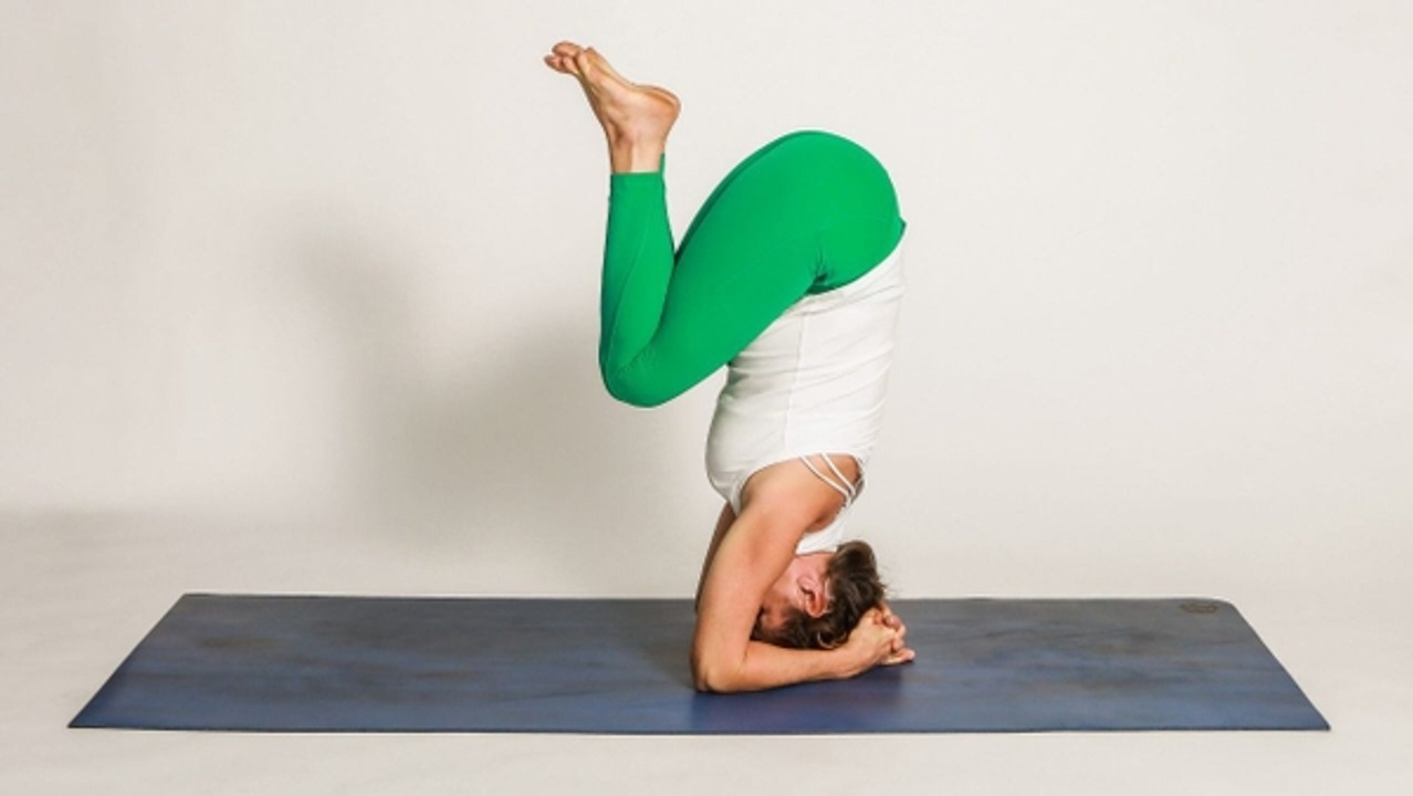 Master Half Headstand pose first