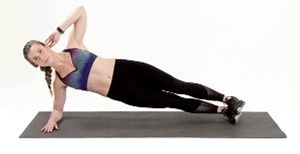 Side Plank Variation (Knee to Elbow Crunch)
