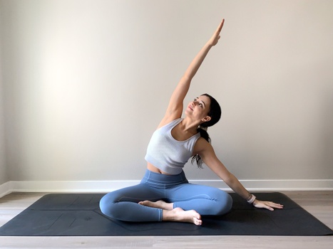 Easy Pose Side Bend Variation 