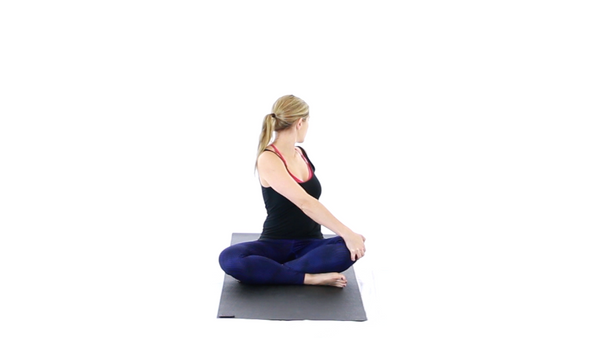 Parivrtta Sukhasana (Revolved Easy Pose)