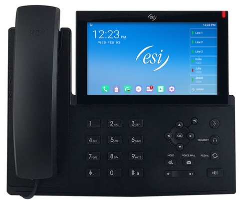 ESI ePhone8 Enterprise Session Initiation Protocol Business Phone Front View