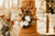 orange layered wedding cake