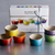 rainbow coloured bowls from le creuset