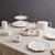 simplistic white and gold tea set and plates 