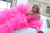 Gemma Collins poses in hot pink dress