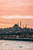 the blue mosque in istanbul during a sunset