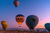 hot air balloons during a sunset in turkey 