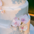 Edible orchid wedding flower cake 