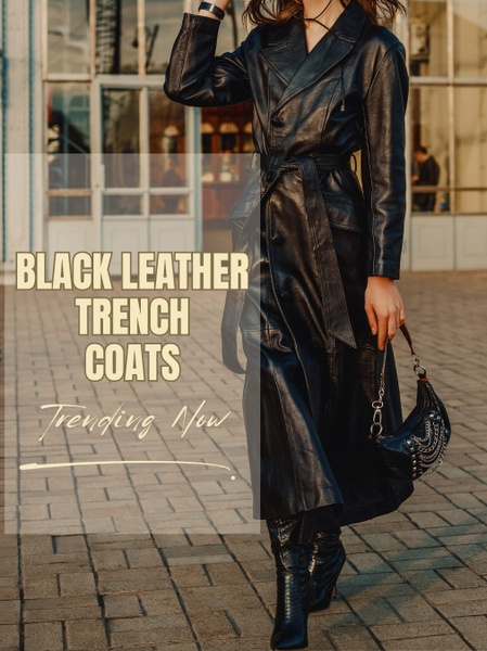 Black Leather Trench Coats